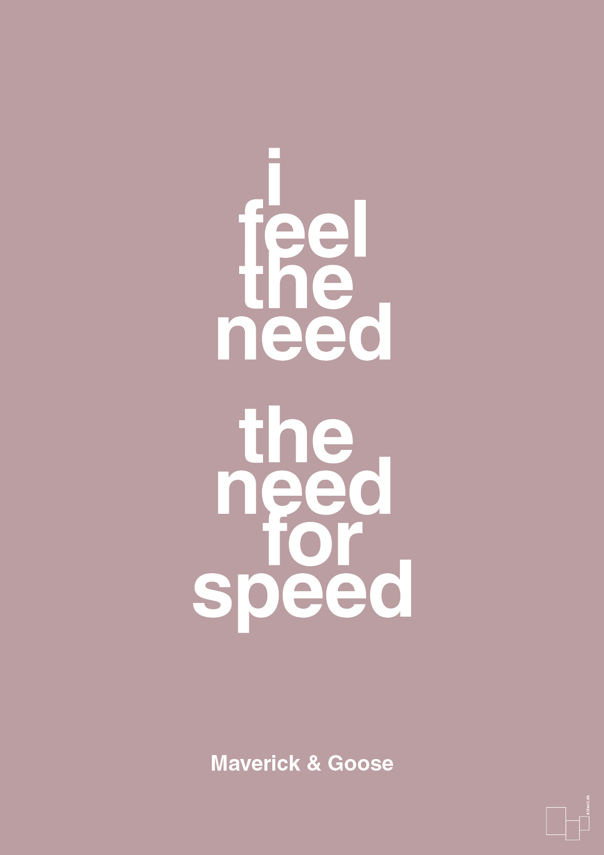 plakat: i feel the need the need for speed - light rose-Film & TV-A1two3