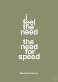 plakat: i feel the need the need for speed - misty forrest-Film & TV-A1two3