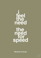 plakat: i feel the need the need for speed - misty forrest-Film & TV-A1two3