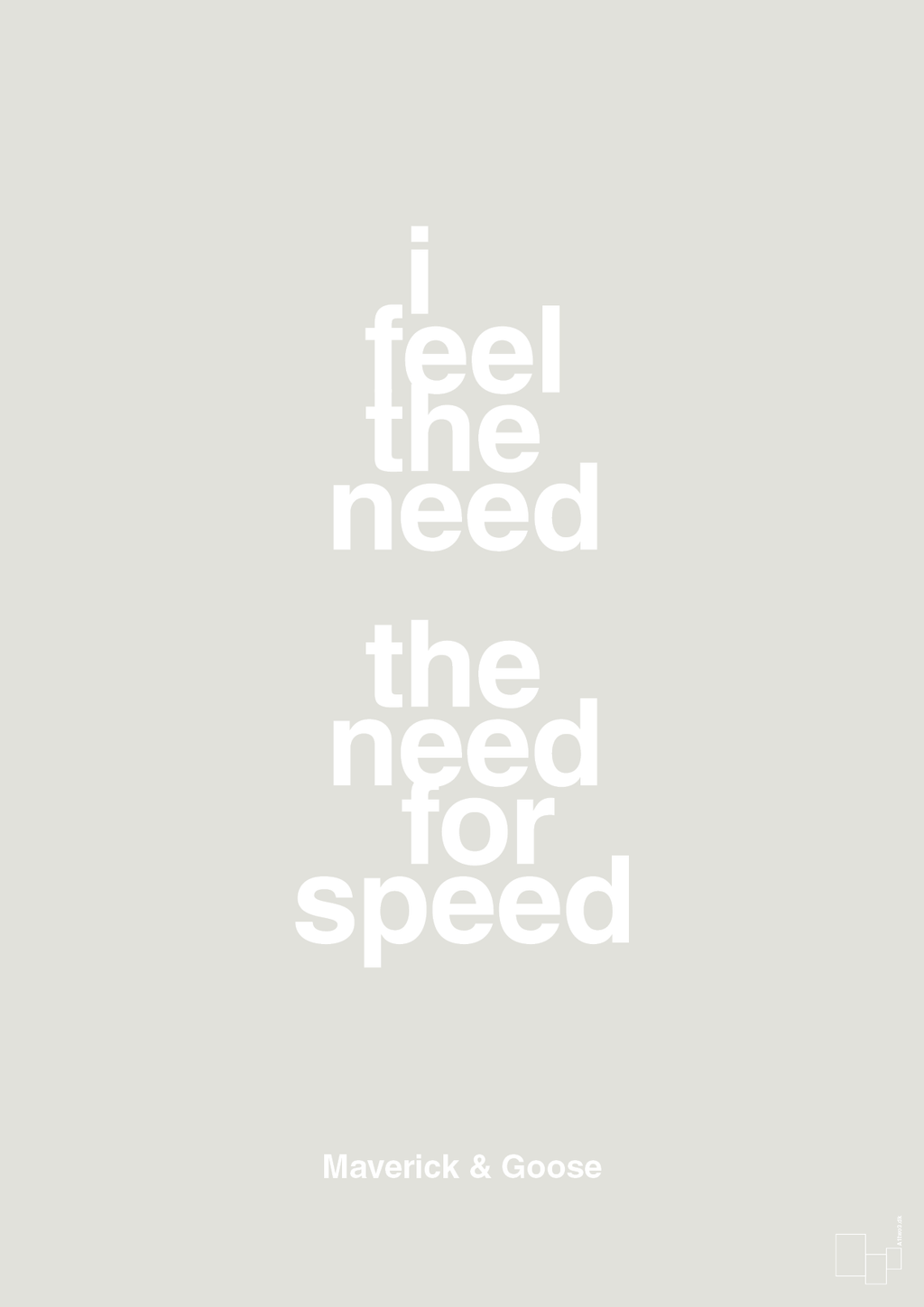 plakat: i feel the need the need for speed - painters white-Film & TV-A1two3
