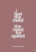 plakat: i feel the need the need for speed - plum-Film & TV-A1two3