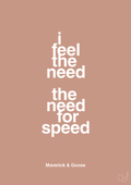 plakat: i feel the need the need for speed - powder-Film & TV-A1two3