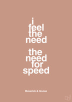 plakat: i feel the need the need for speed - powder-Film & TV-A1two3