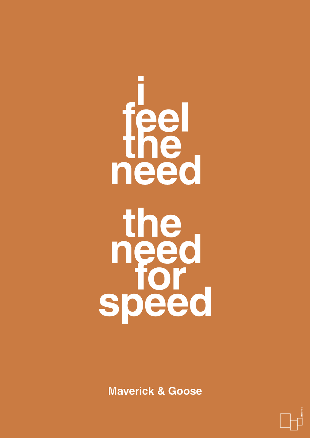 plakat: i feel the need the need for speed - rumba orange-Film & TV-A1two3