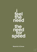 plakat: i feel the need the need for speed - secret meadow-Film & TV-A1two3