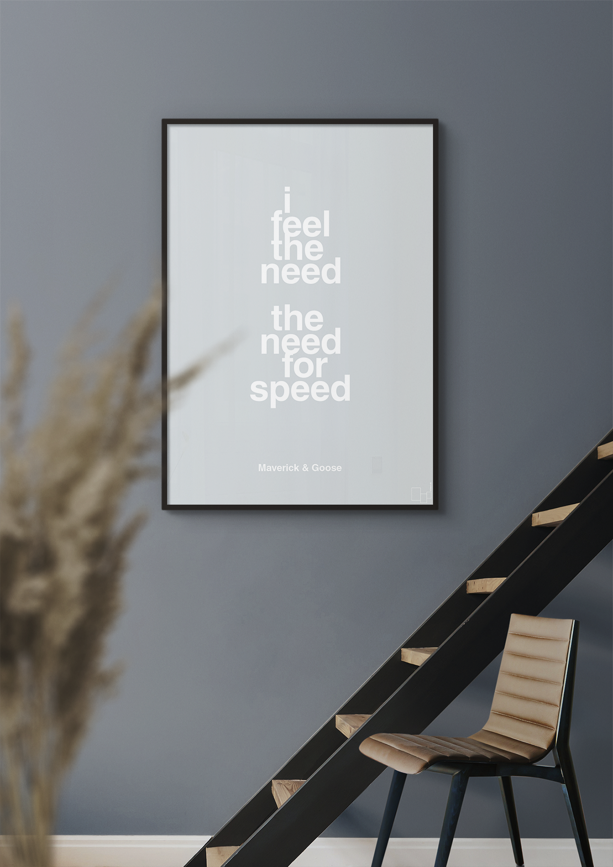plakat: i feel the need the need for speed - graphic charcoal-Film & TV-A1two3