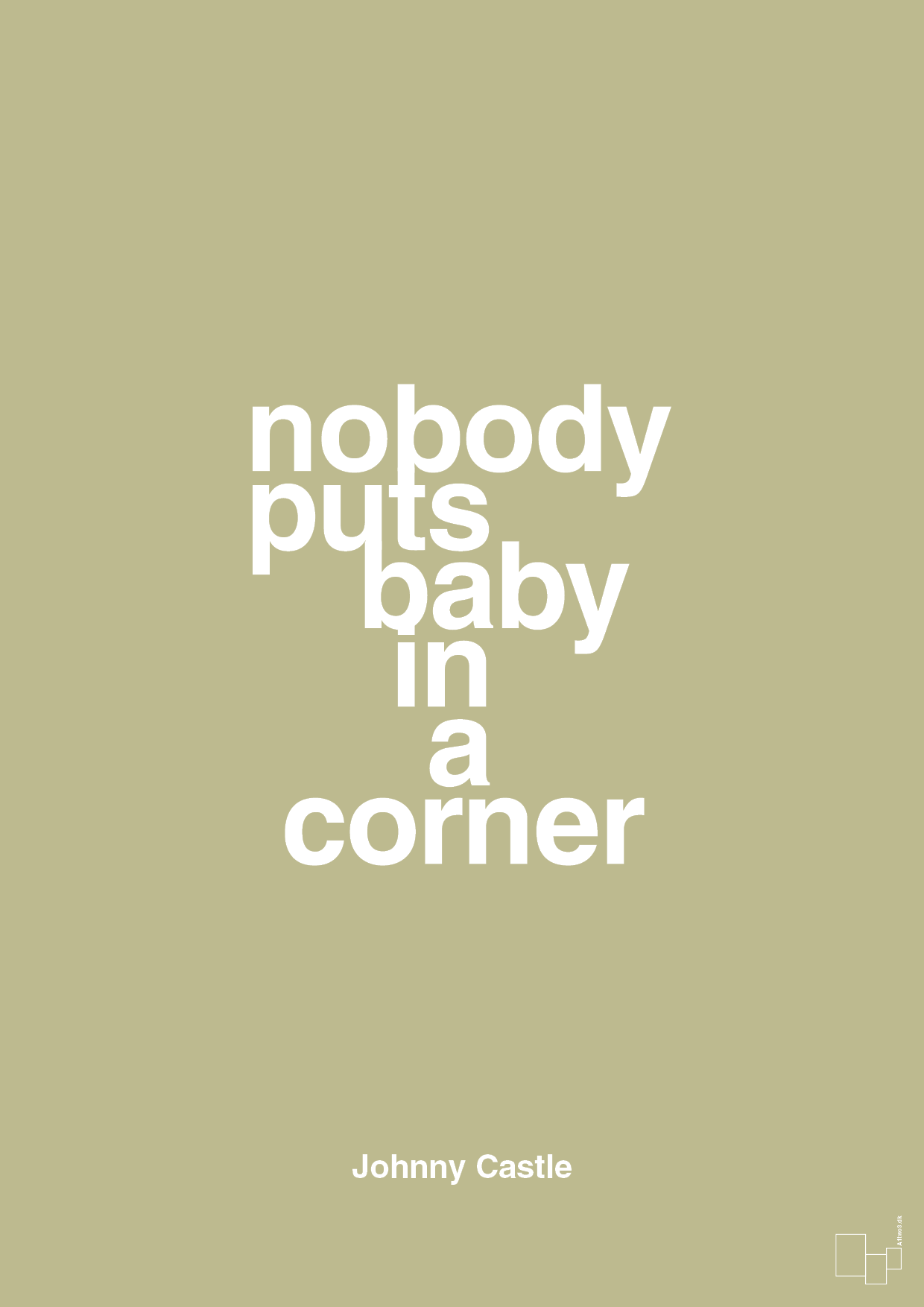 plakat: nobody puts baby in a corner - back to nature-Film & TV-A1two3