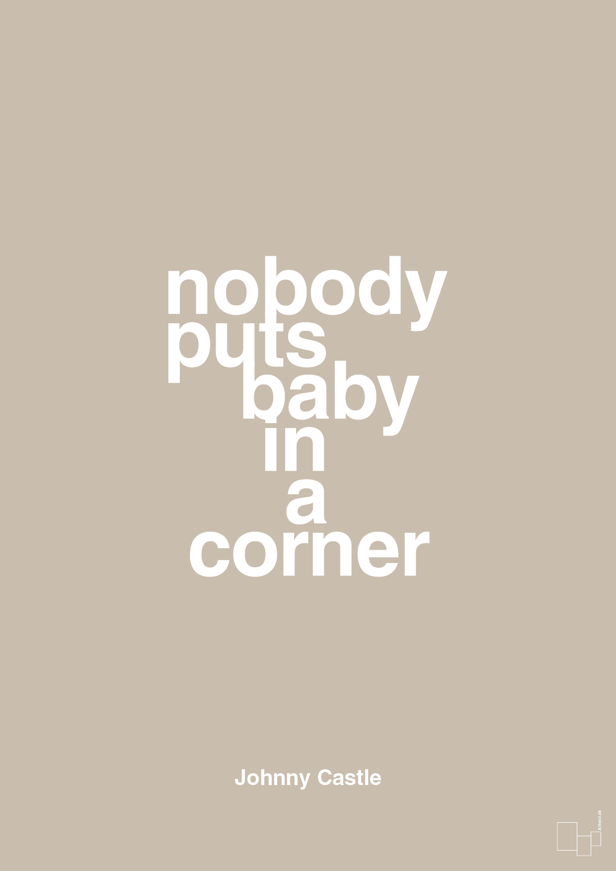 plakat: nobody puts baby in a corner - creamy mushroom-Film & TV-A1two3
