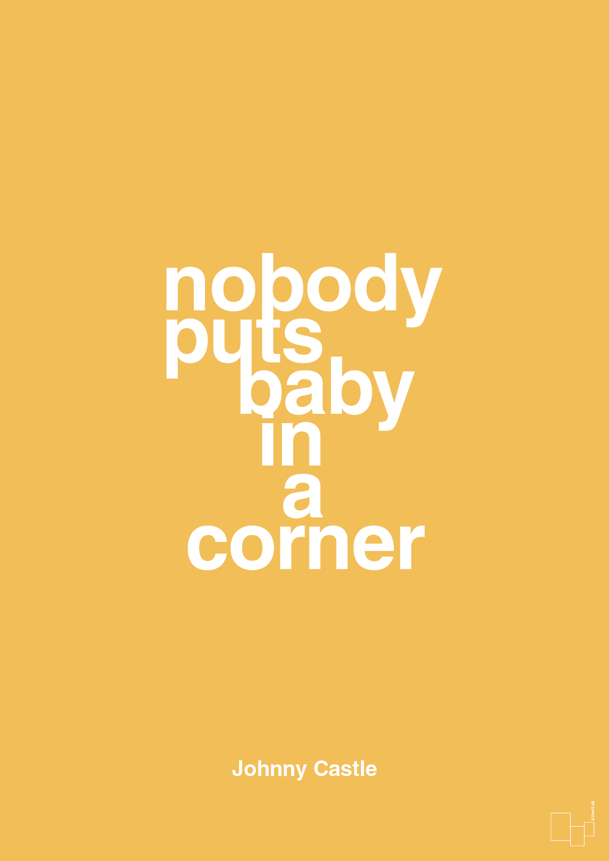 plakat: nobody puts baby in a corner - honeycomb-Film & TV-A1two3