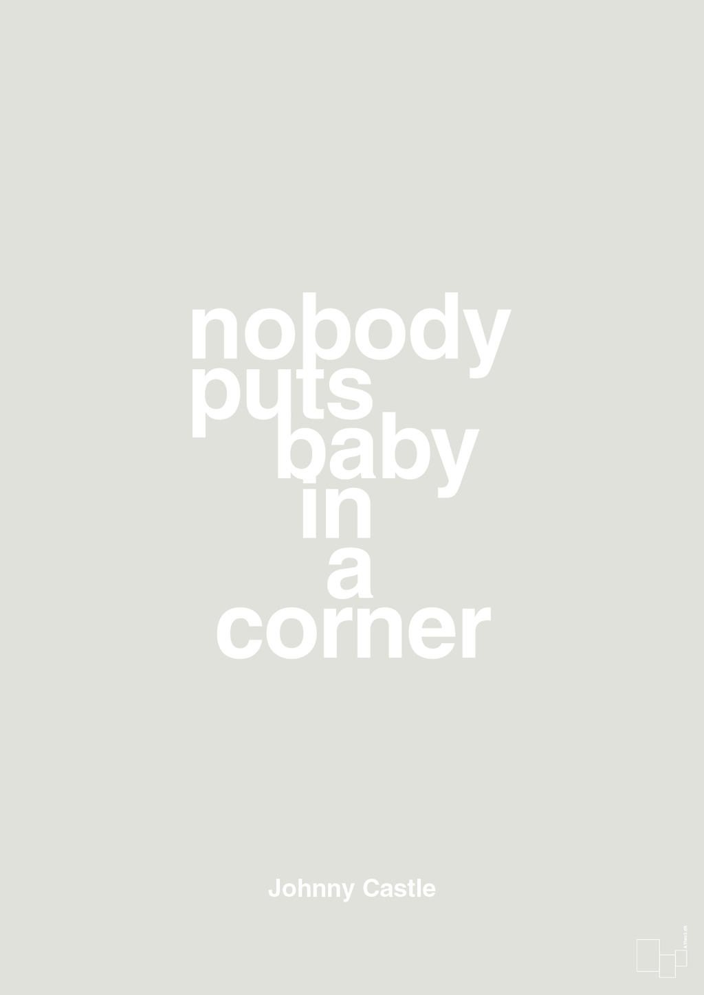 plakat: nobody puts baby in a corner - painters white-Film & TV-A1two3