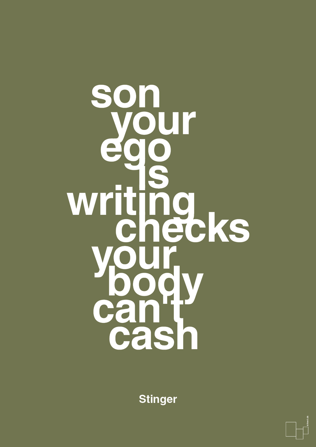 plakat: son your ego is writing checks your body can't cash - secret meadow-Film & TV-A1two3