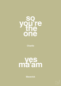 plakat: so you're the one - yes ma'am - back to nature-Film & TV-A1two3