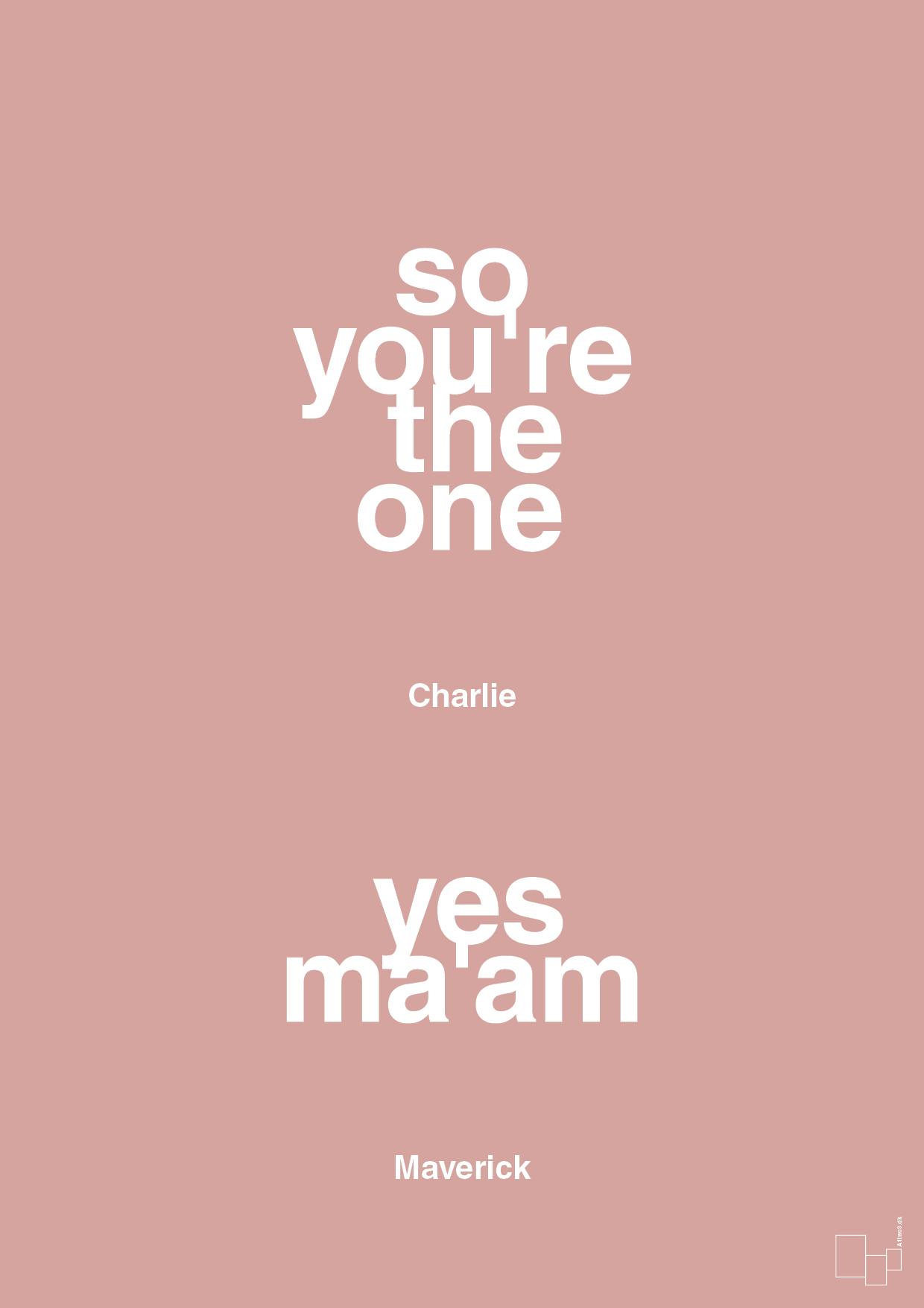 plakat: so you're the one - yes ma'am - bubble shell-Film & TV-A1two3
