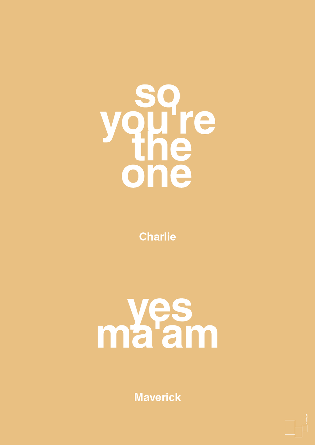 plakat: so you're the one - yes ma'am - charismatic-Film & TV-A1two3