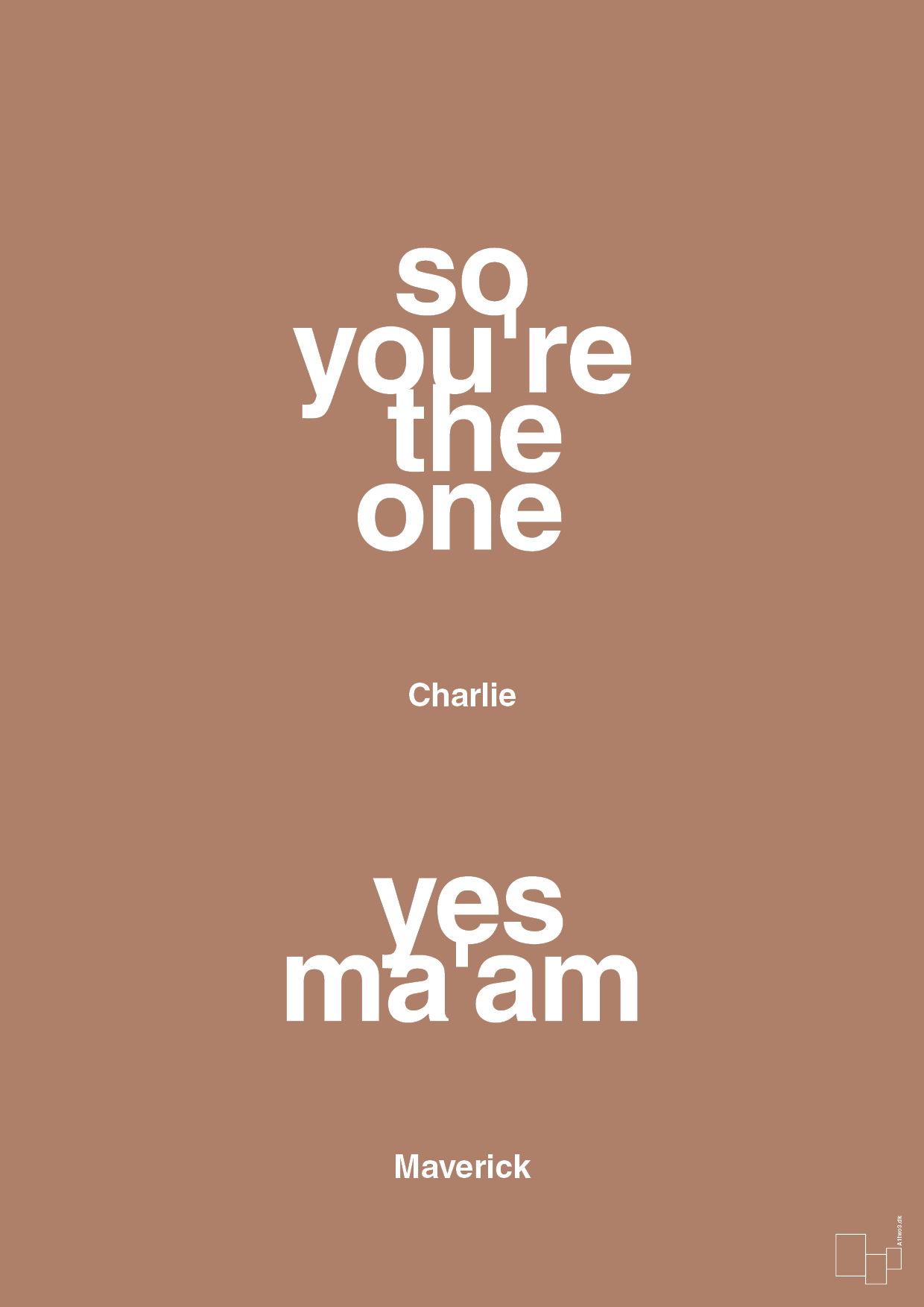 plakat: so you're the one - yes ma'am - cider spice-Film & TV-A1two3