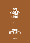 plakat: so you're the one - yes ma'am - cognac-Film & TV-A1two3
