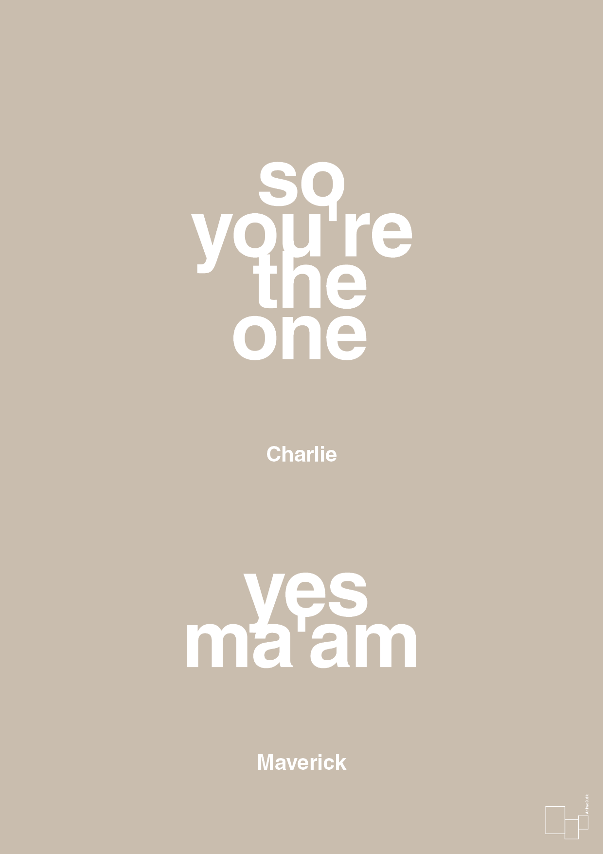 plakat: so you're the one - yes ma'am - creamy mushroom-Film & TV-A1two3