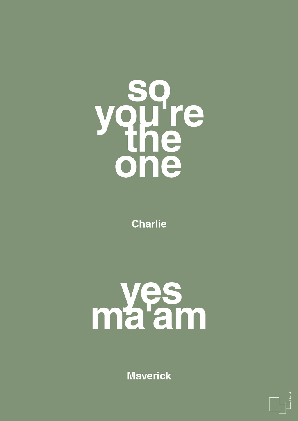 plakat: so you're the one - yes ma'am - jade-Film & TV-A1two3