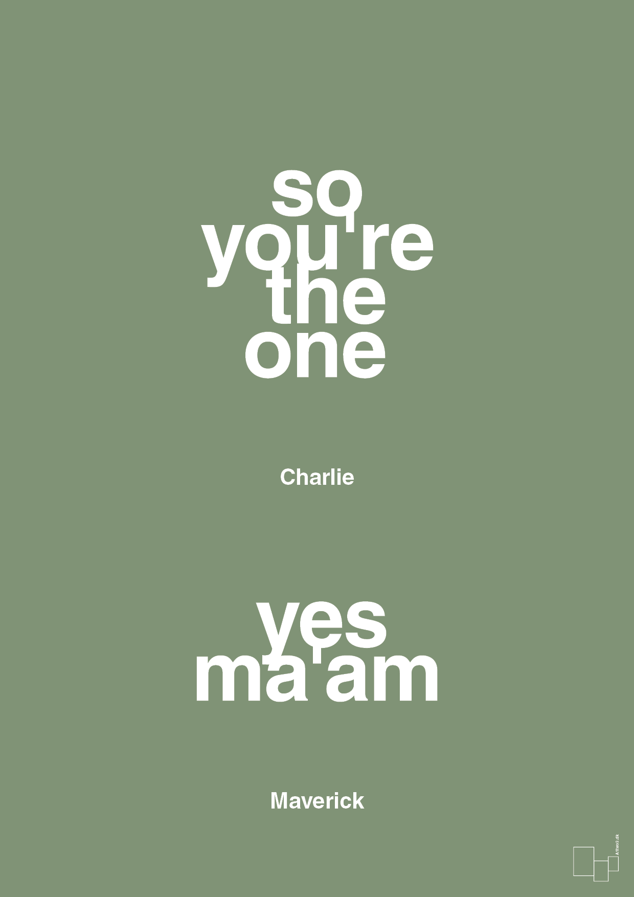 plakat: so you're the one - yes ma'am - jade-Film & TV-A1two3