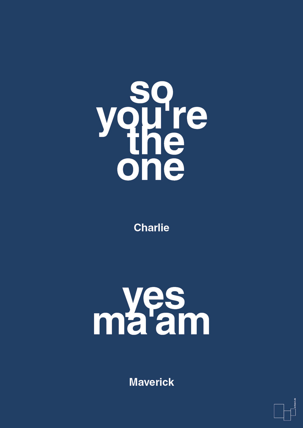 plakat: so you're the one - yes ma'am - lapis blue-Film & TV-A1two3