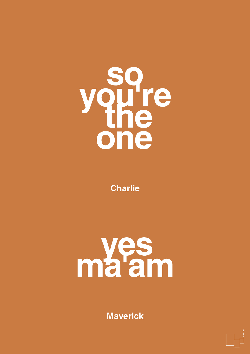 plakat: so you're the one - yes ma'am - rumba orange-Film & TV-A1two3