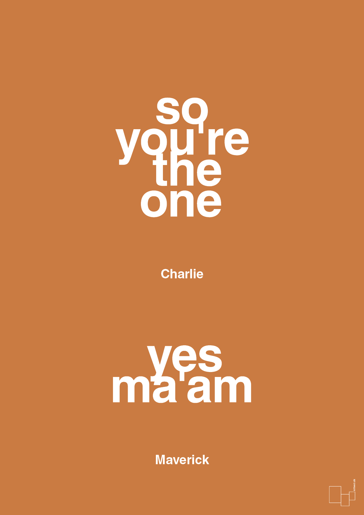 plakat: so you're the one - yes ma'am - rumba orange-Film & TV-A1two3
