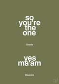 plakat: so you're the one - yes ma'am - secret meadow-Film & TV-A1two3