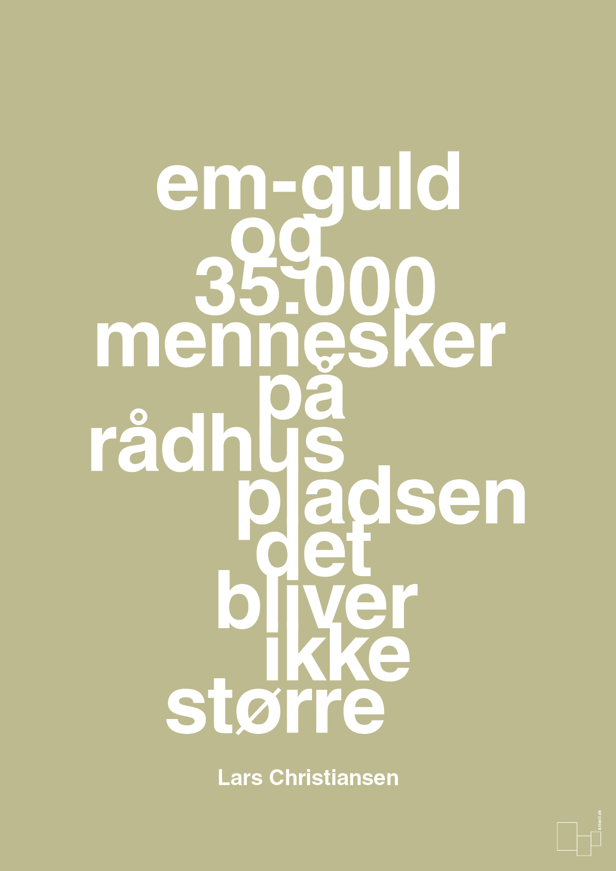 plakat: em-guld og 35.000 mennesker på rådhuspladsen det bliver ikke større - back to nature-Håndbold-A1two3