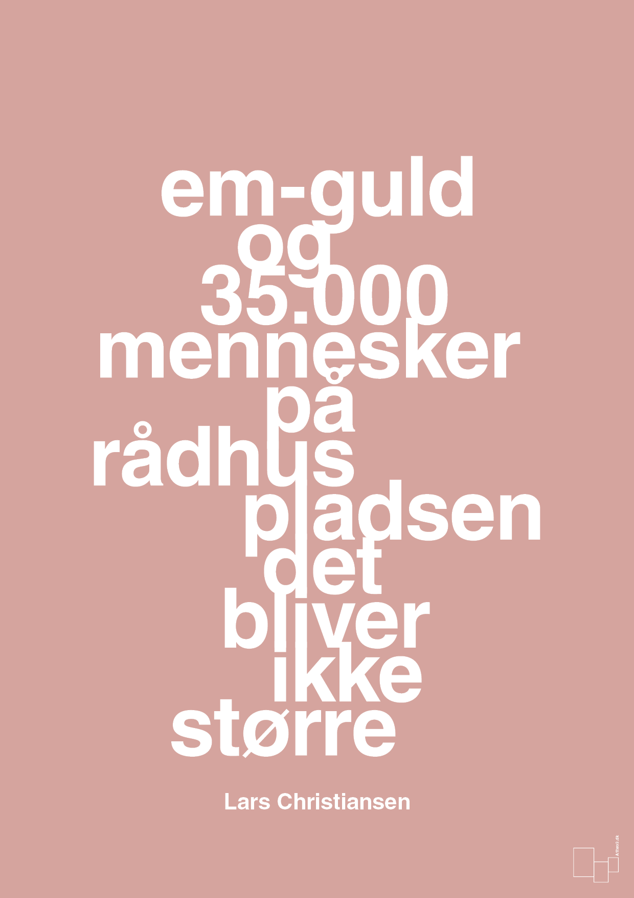 plakat: em-guld og 35.000 mennesker på rådhuspladsen det bliver ikke større - bubble shell-Håndbold-A1two3