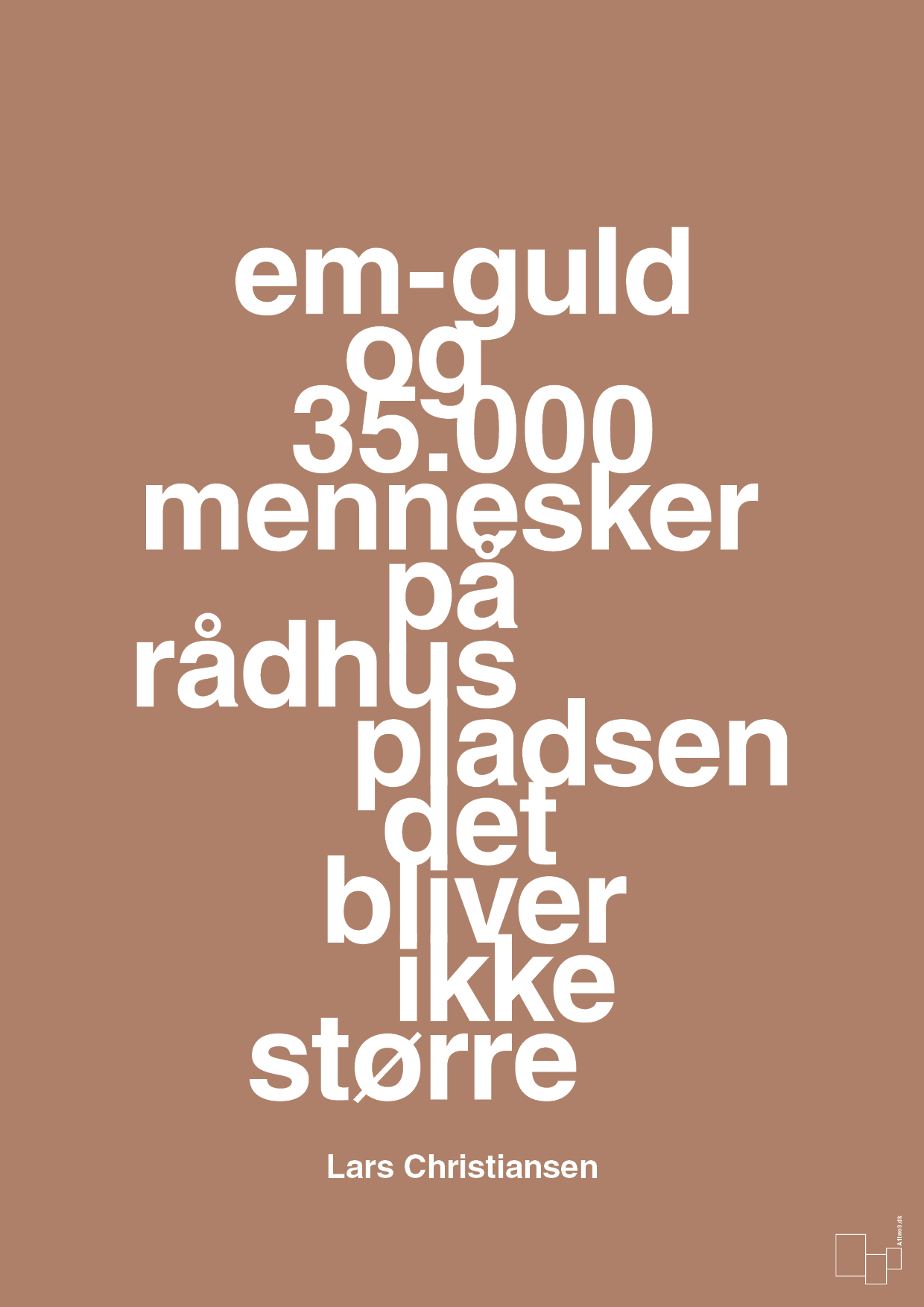 plakat: em-guld og 35.000 mennesker på rådhuspladsen det bliver ikke større - cider spice-Håndbold-A1two3
