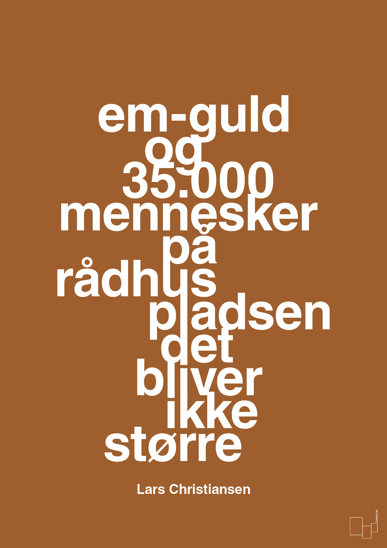 plakat: em-guld og 35.000 mennesker på rådhuspladsen det bliver ikke større - cognac-Håndbold-A1two3