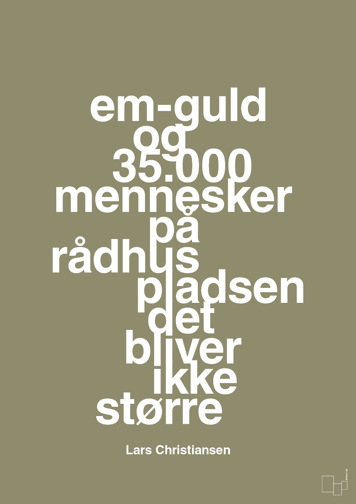plakat: em-guld og 35.000 mennesker på rådhuspladsen det bliver ikke større - misty forrest-Håndbold-A1two3