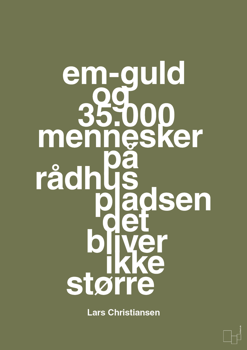 plakat: em-guld og 35.000 mennesker på rådhuspladsen det bliver ikke større - secret meadow-Håndbold-A1two3