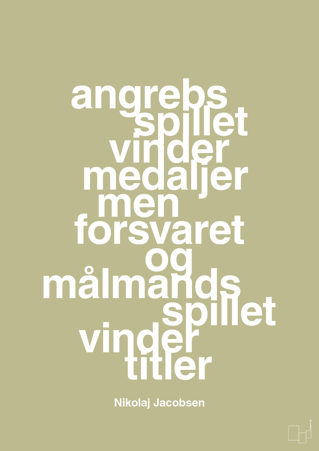 plakat: angrebsspillet vinder medaljer men forsvaret og målmandsspillet vinder titler - back to nature-Håndbold-A1two3