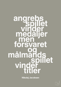 plakat: angrebsspillet vinder medaljer men forsvaret og målmandsspillet vinder titler - battleship gray-Håndbold-A1two3