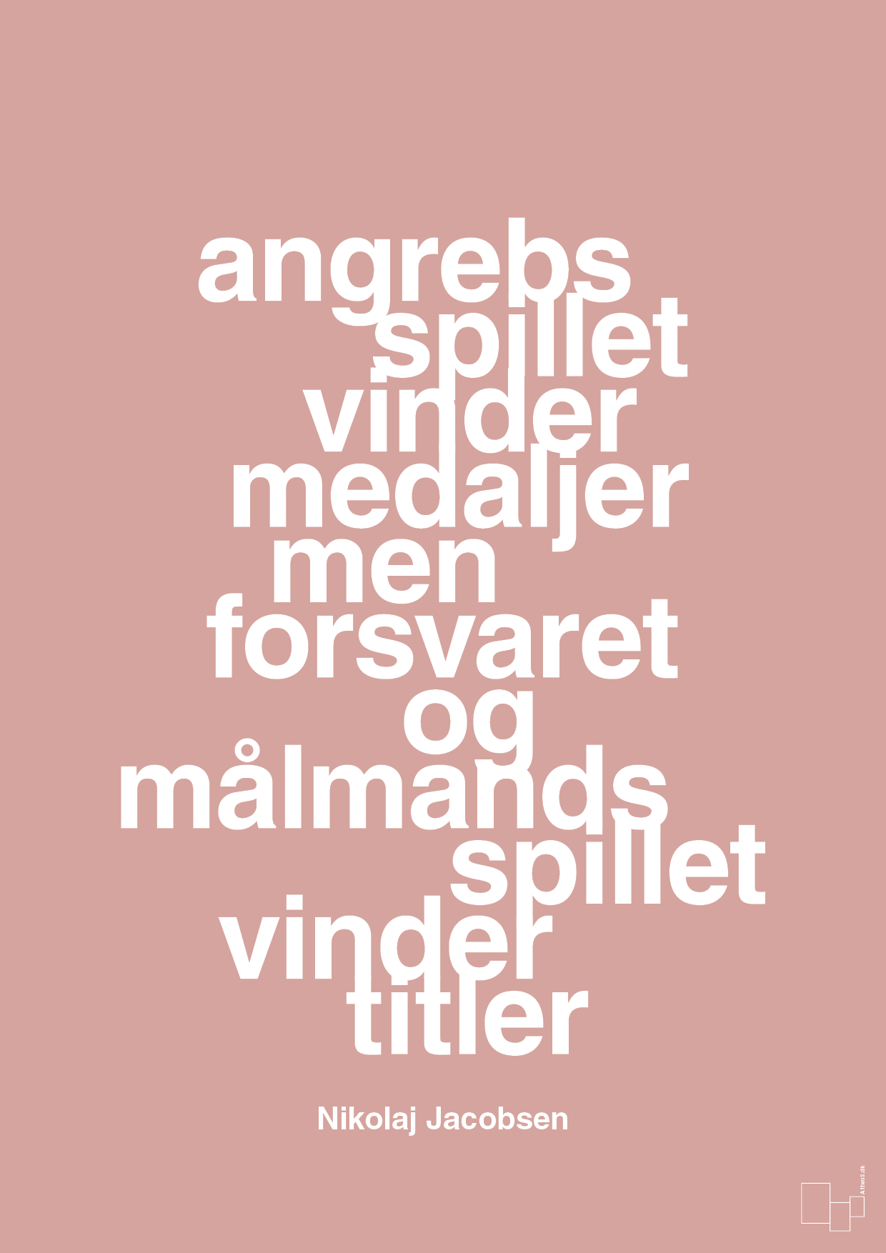plakat: angrebsspillet vinder medaljer men forsvaret og målmandsspillet vinder titler - bubble shell-Håndbold-A1two3