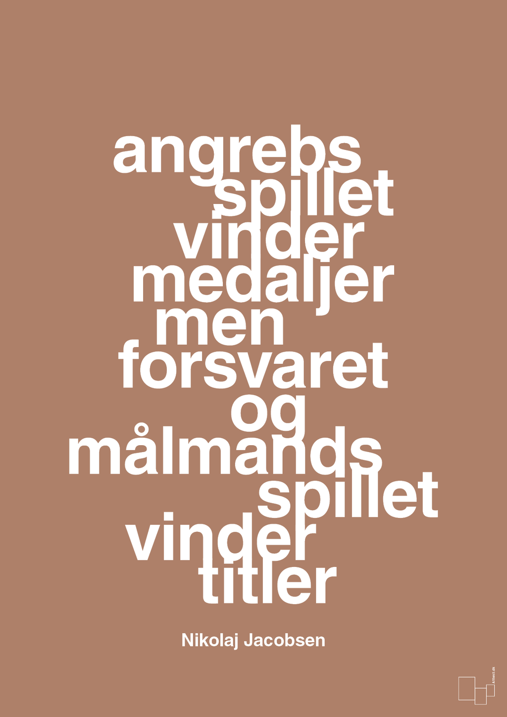 plakat: angrebsspillet vinder medaljer men forsvaret og målmandsspillet vinder titler - cider spice-Håndbold-A1two3