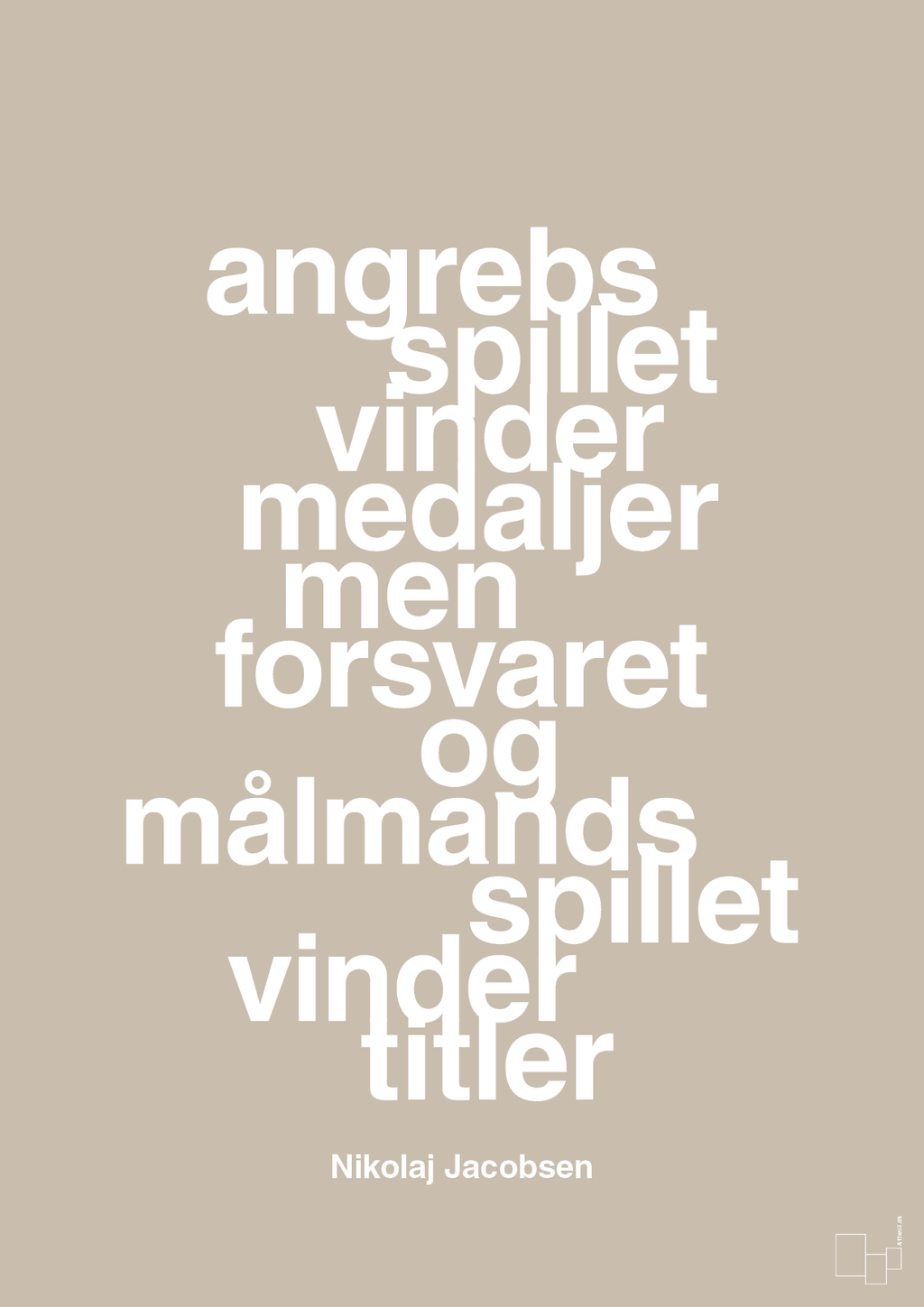 plakat: angrebsspillet vinder medaljer men forsvaret og målmandsspillet vinder titler - creamy mushroom-Håndbold-A1two3
