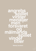 plakat: angrebsspillet vinder medaljer men forsvaret og målmandsspillet vinder titler - creamy mushroom-Håndbold-A1two3