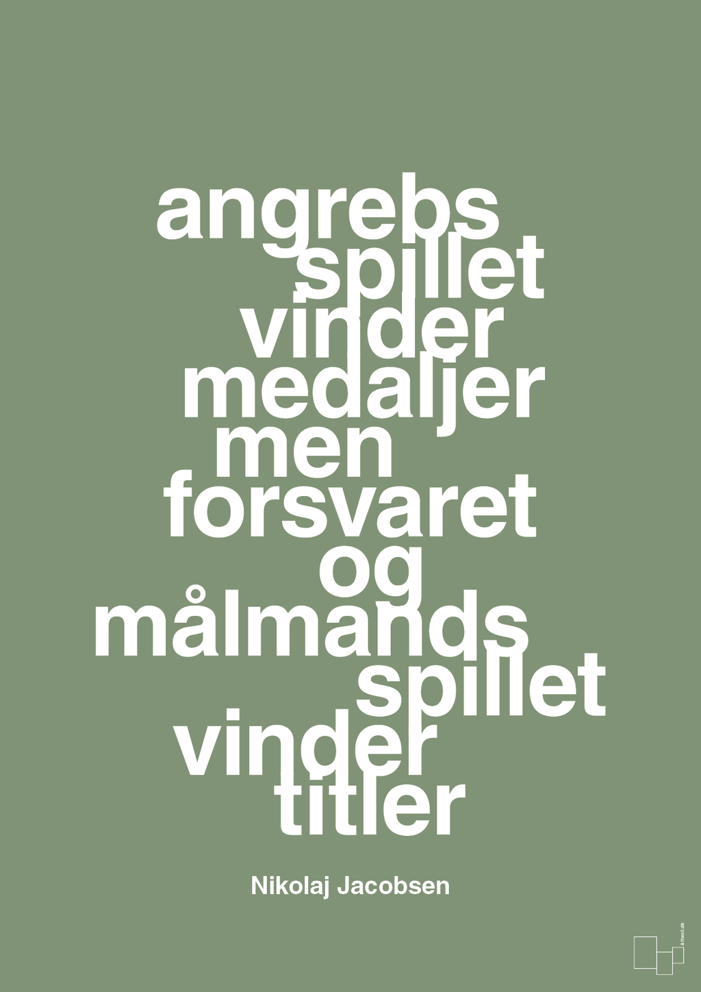 plakat: angrebsspillet vinder medaljer men forsvaret og målmandsspillet vinder titler - jade-Håndbold-A1two3