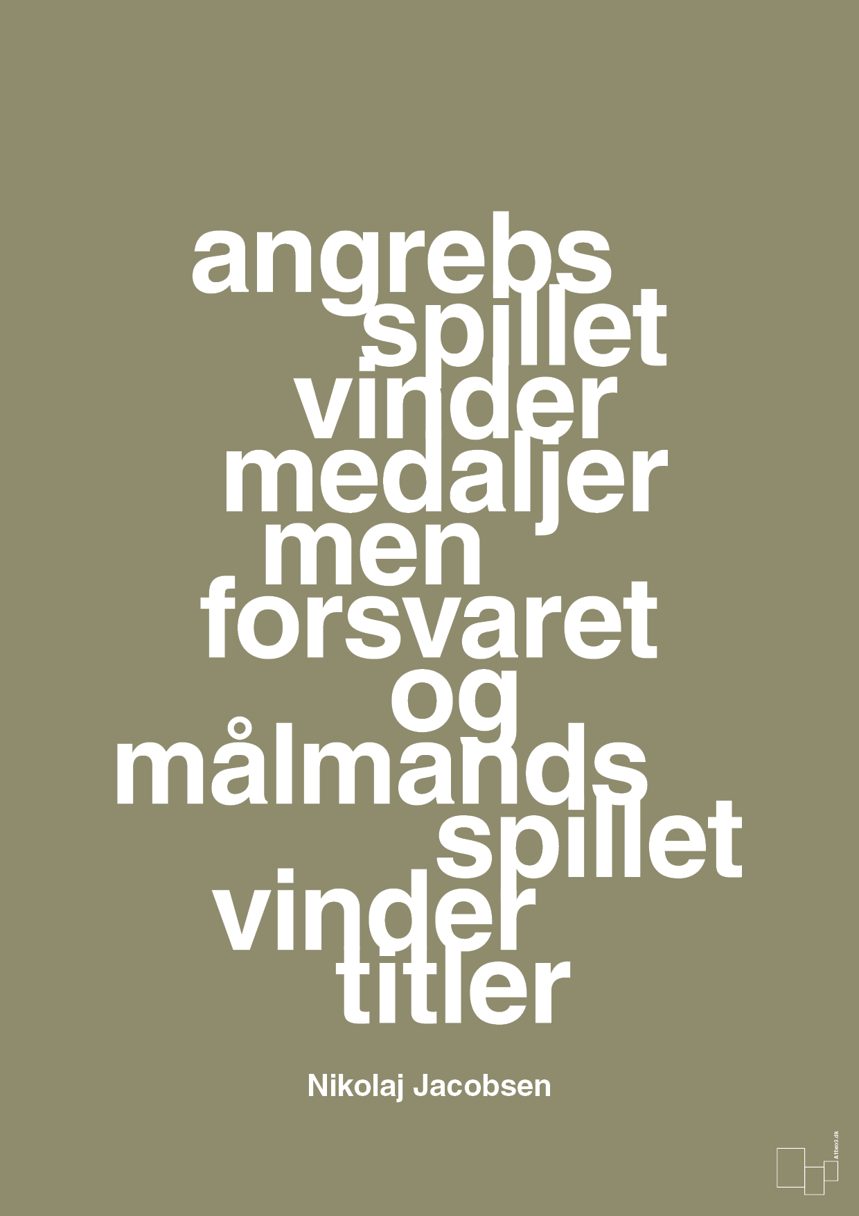 plakat: angrebsspillet vinder medaljer men forsvaret og målmandsspillet vinder titler - misty forrest-Håndbold-A1two3