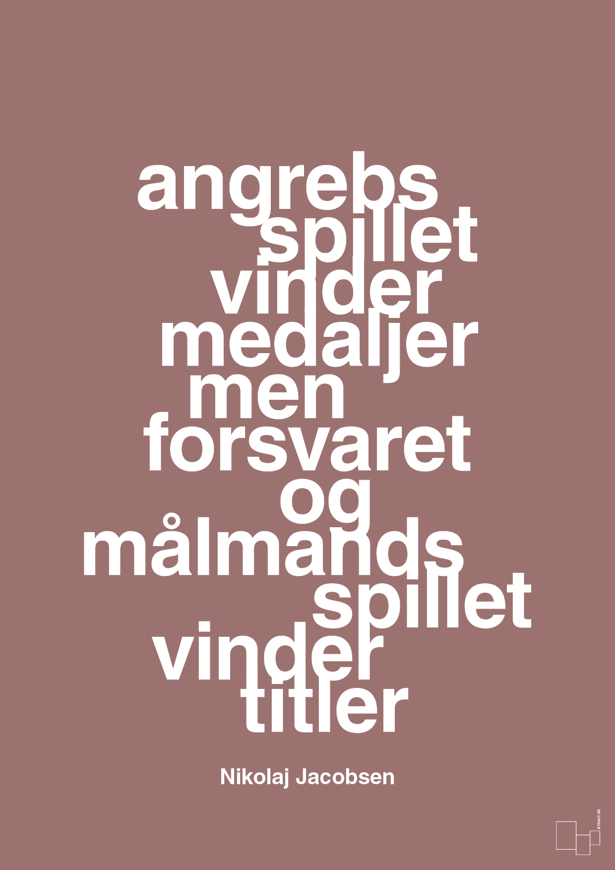 plakat: angrebsspillet vinder medaljer men forsvaret og målmandsspillet vinder titler - plum-Håndbold-A1two3