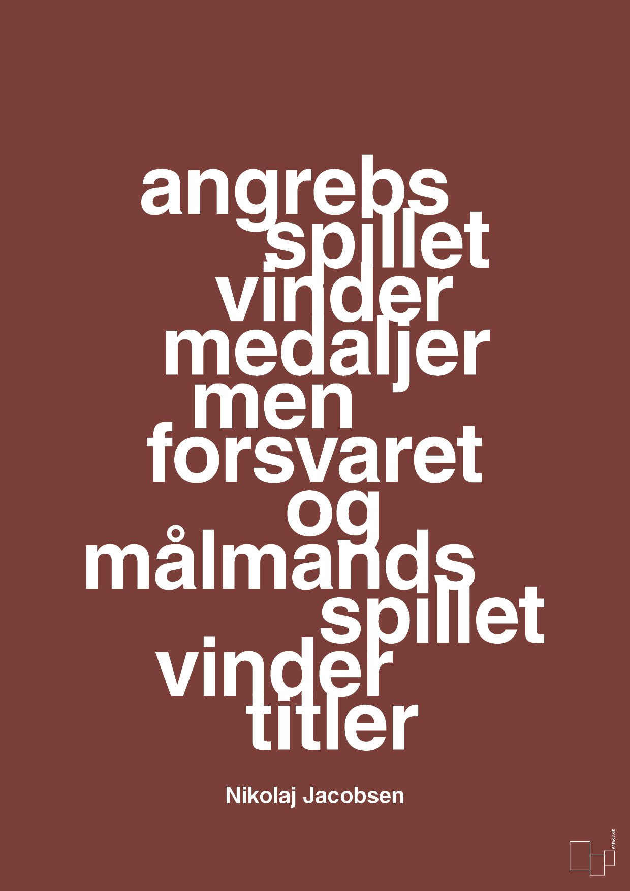 plakat: angrebsspillet vinder medaljer men forsvaret og målmandsspillet vinder titler - red pepper-Håndbold-A1two3