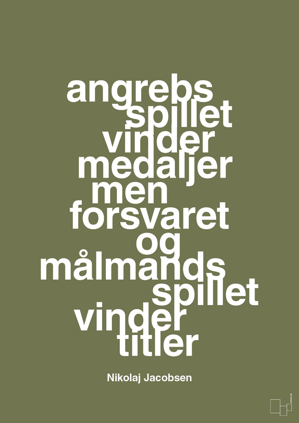 plakat: angrebsspillet vinder medaljer men forsvaret og målmandsspillet vinder titler - secret meadow-Håndbold-A1two3