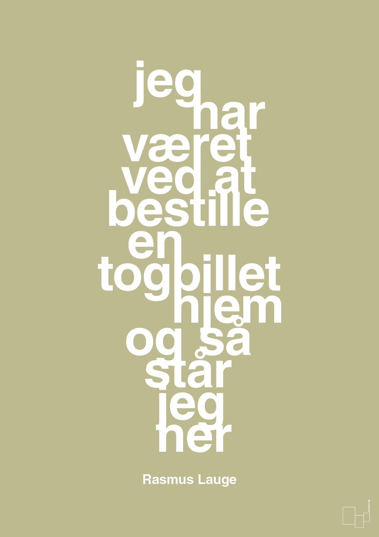 plakat: jeg har været ved at bestille en togbillet hjem og så står jeg her - back to nature-Håndbold-A1two3