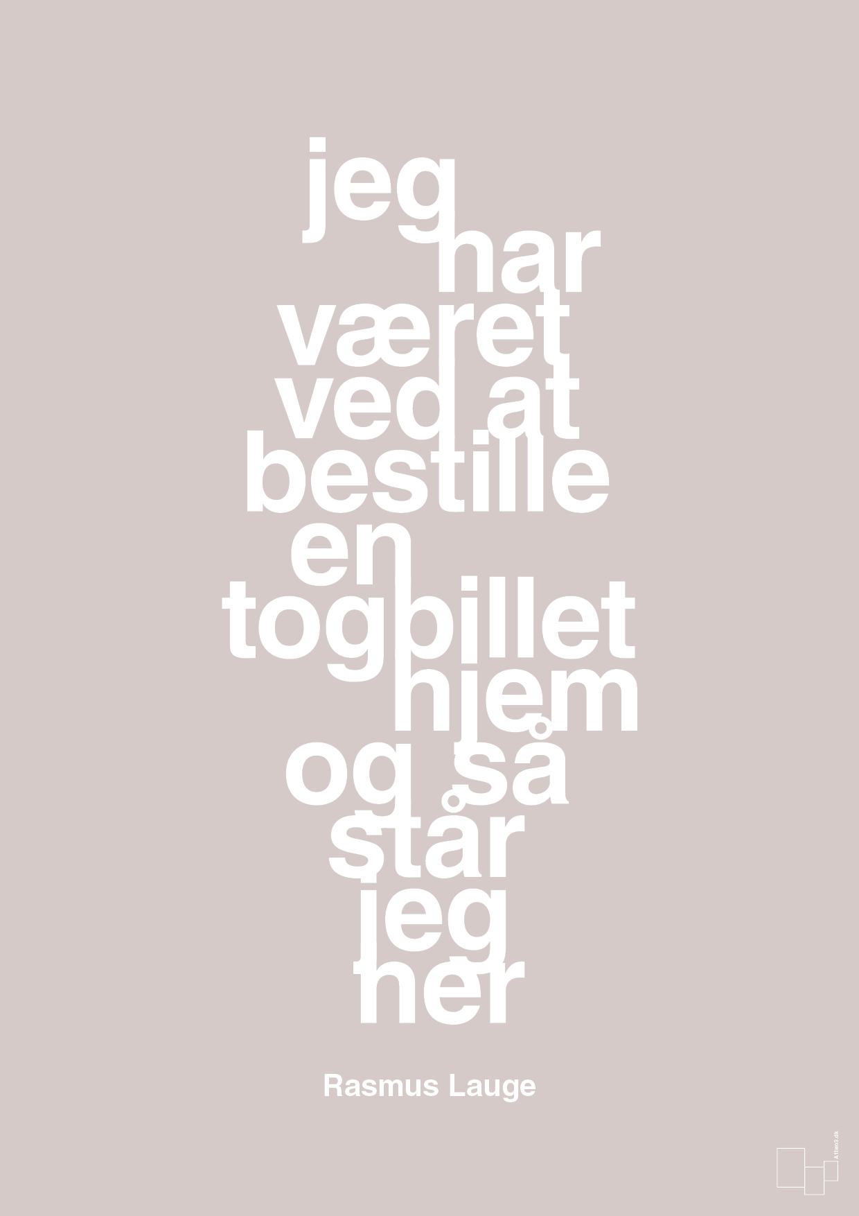 plakat: jeg har været ved at bestille en togbillet hjem og så står jeg her - broken beige-Håndbold-A1two3