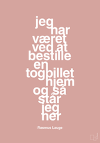 plakat: jeg har været ved at bestille en togbillet hjem og så står jeg her - bubble shell-Håndbold-A1two3