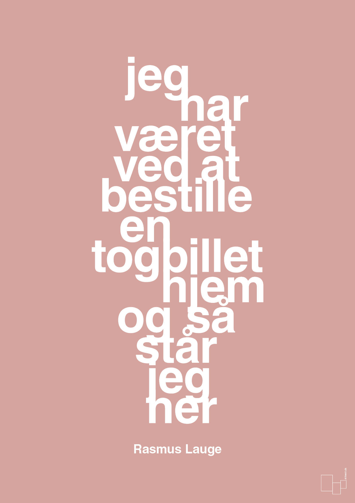 plakat: jeg har været ved at bestille en togbillet hjem og så står jeg her - bubble shell-Håndbold-A1two3