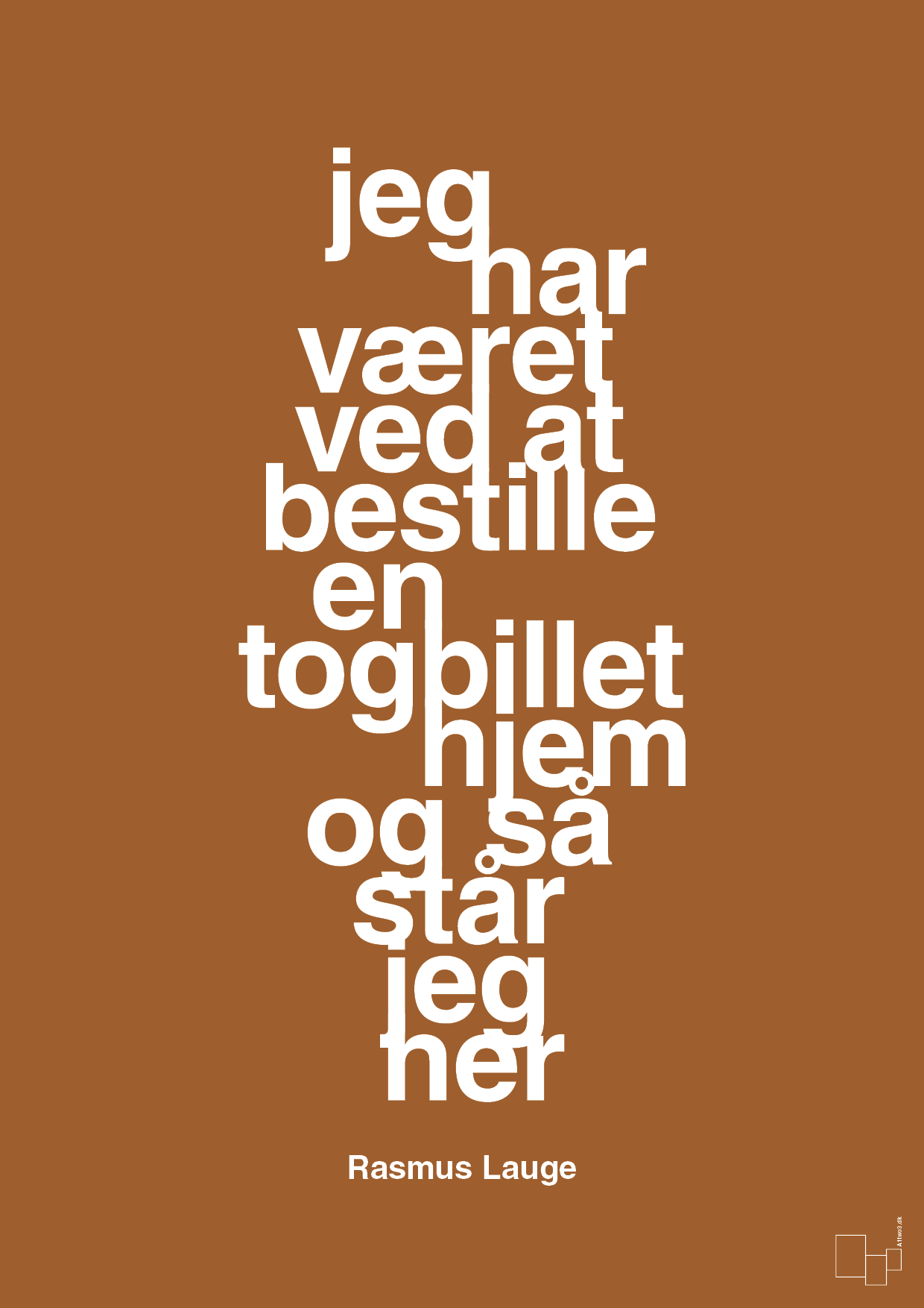 plakat: jeg har været ved at bestille en togbillet hjem og så står jeg her - cognac-Håndbold-A1two3