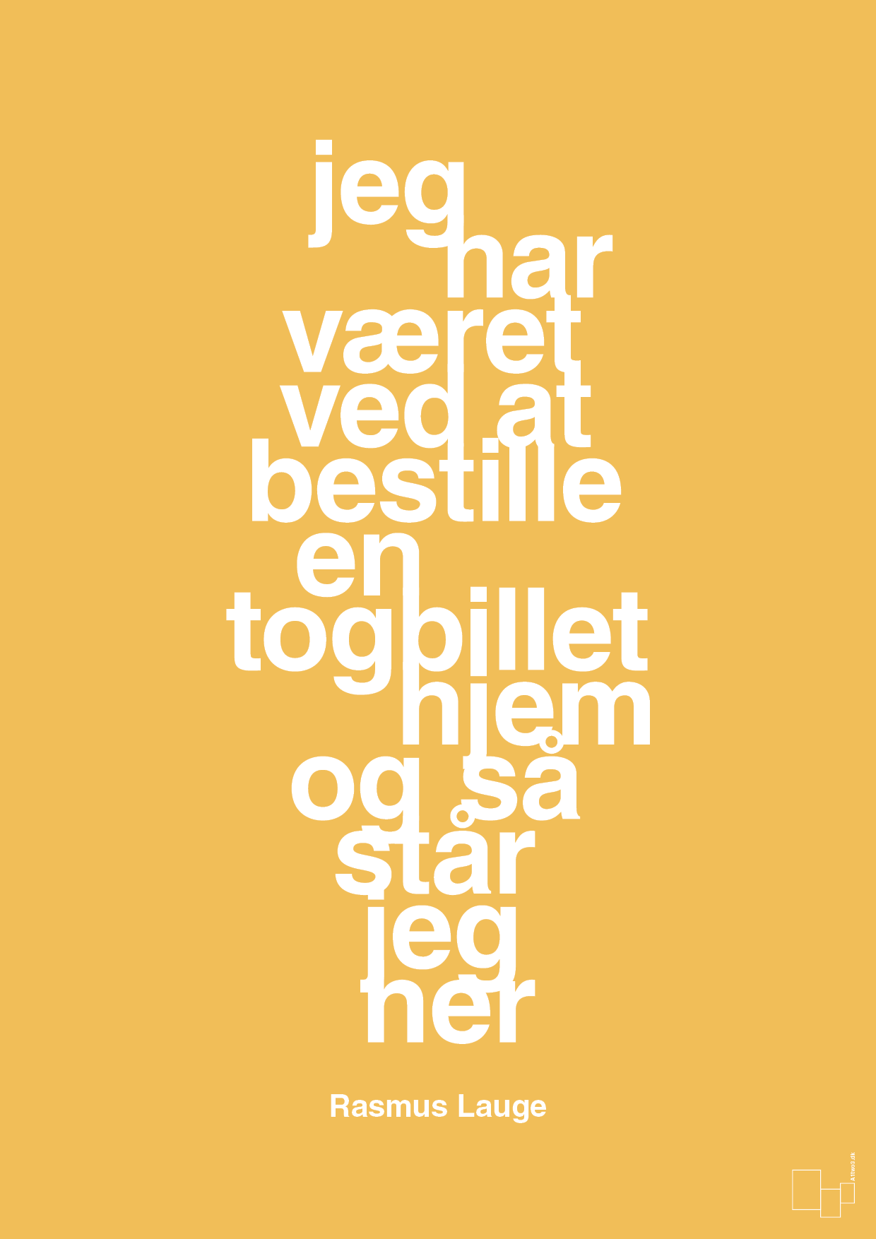 plakat: jeg har været ved at bestille en togbillet hjem og så står jeg her - honeycomb-Håndbold-A1two3